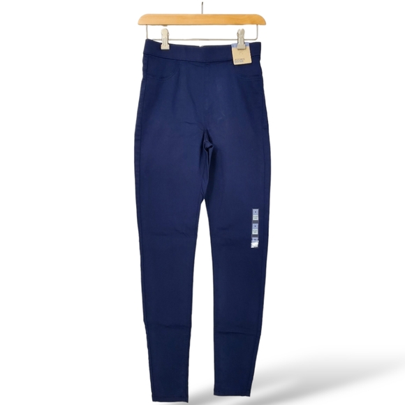 M&S COLLECTION Women's Elasticized High-waisted Eco-dyed Jeggings sz 8 Long - Picture 5 of 9